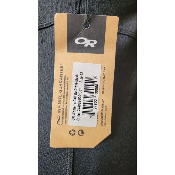 NWT Outdoor Research Trance Athletic Dress Sz 12 Racerback Black Print - Picture 7 of 11